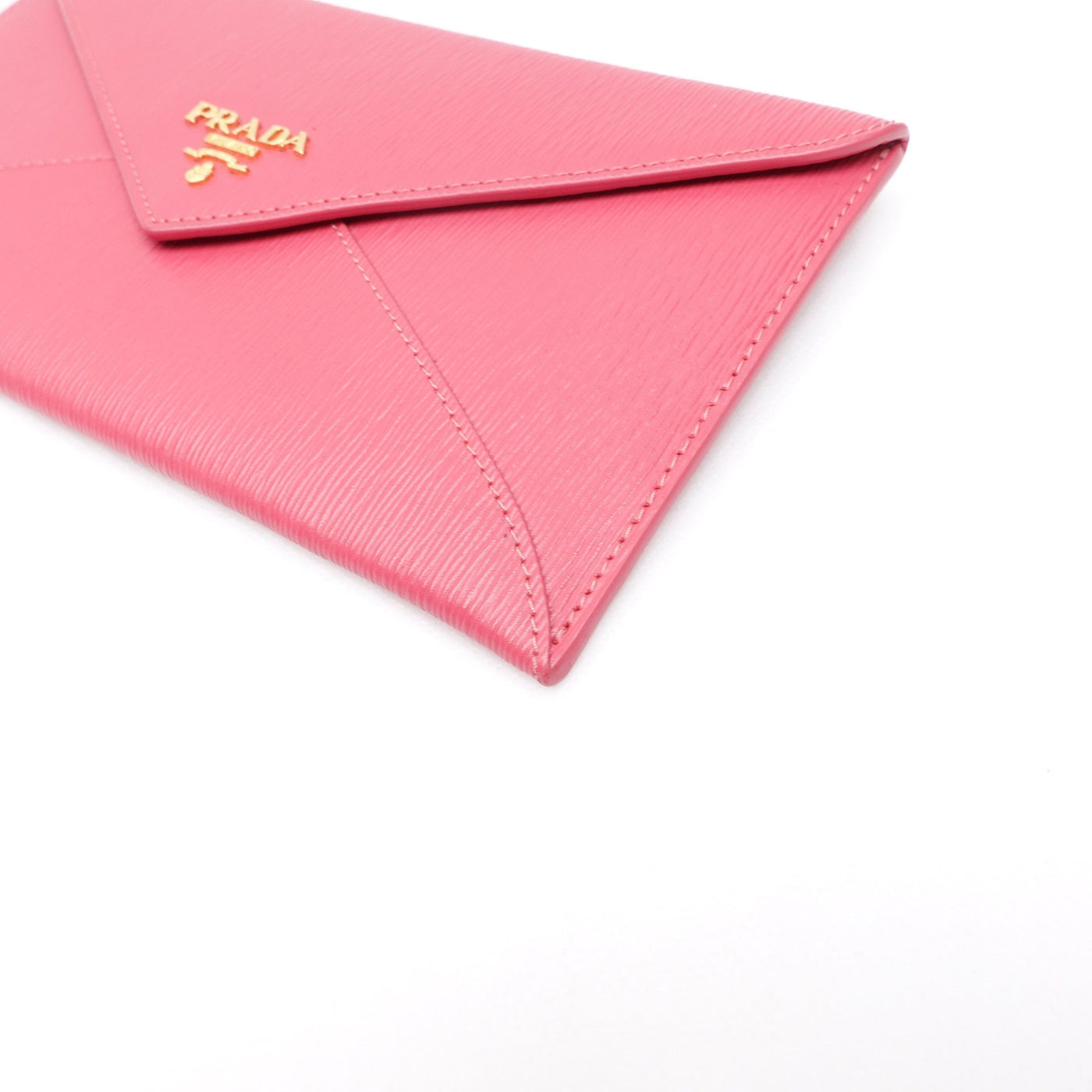 Pink Vitello Move Leather Clutch Bag