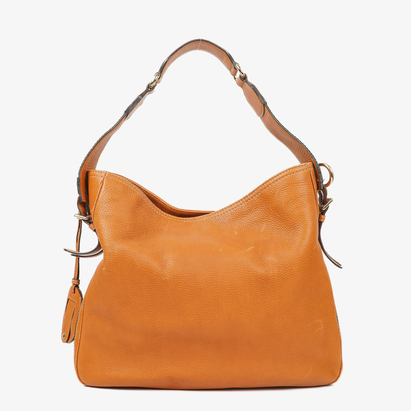Gucci Web Striped Brown Lerahter Hobo Bag - Product Image 2