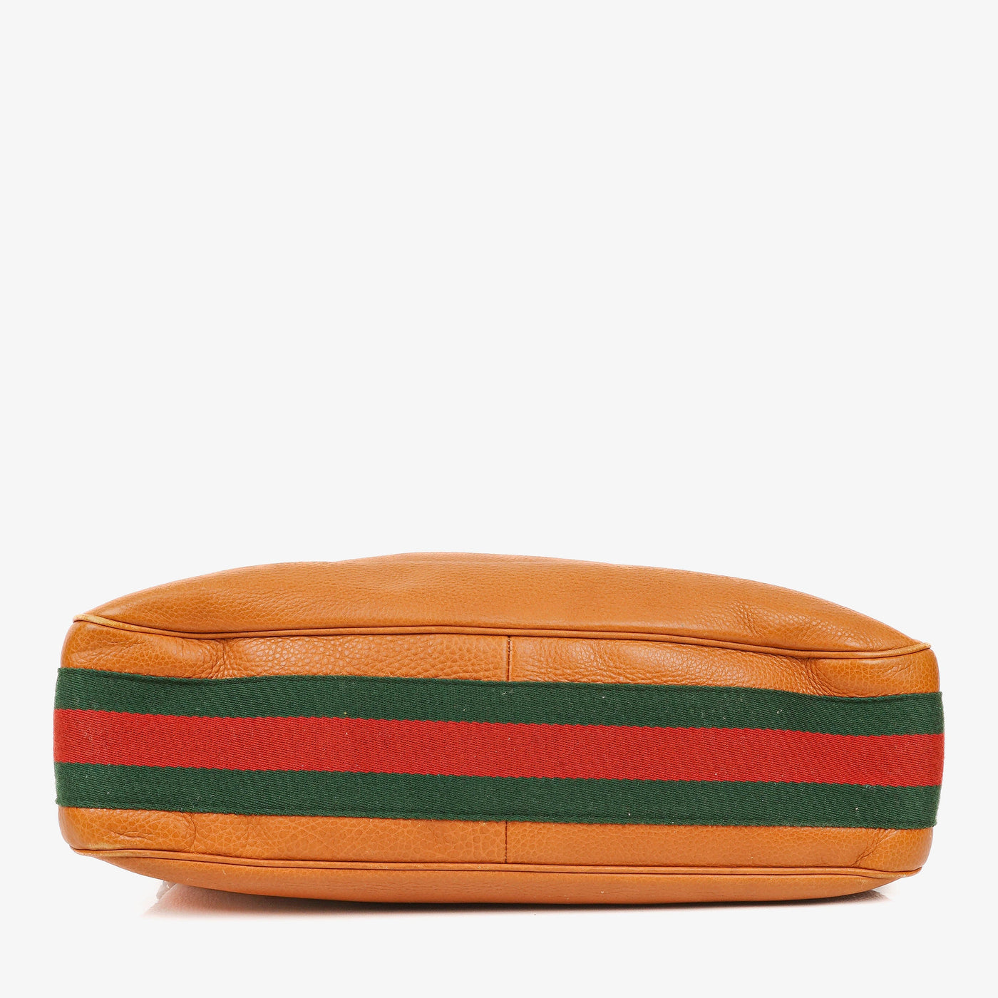 Gucci Web Striped Brown Lerahter Hobo Bag - Product Image 8