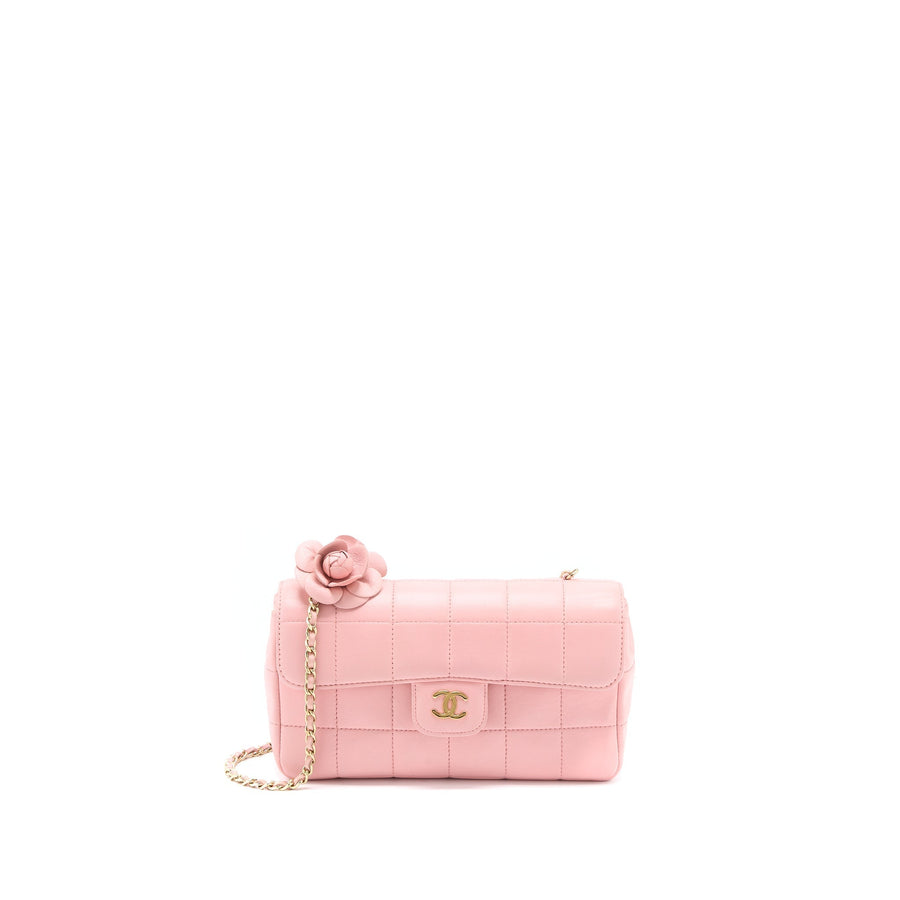 Chanel Camellia Mini Flap Bag Lambskin Pink GHW | Studio Nafay