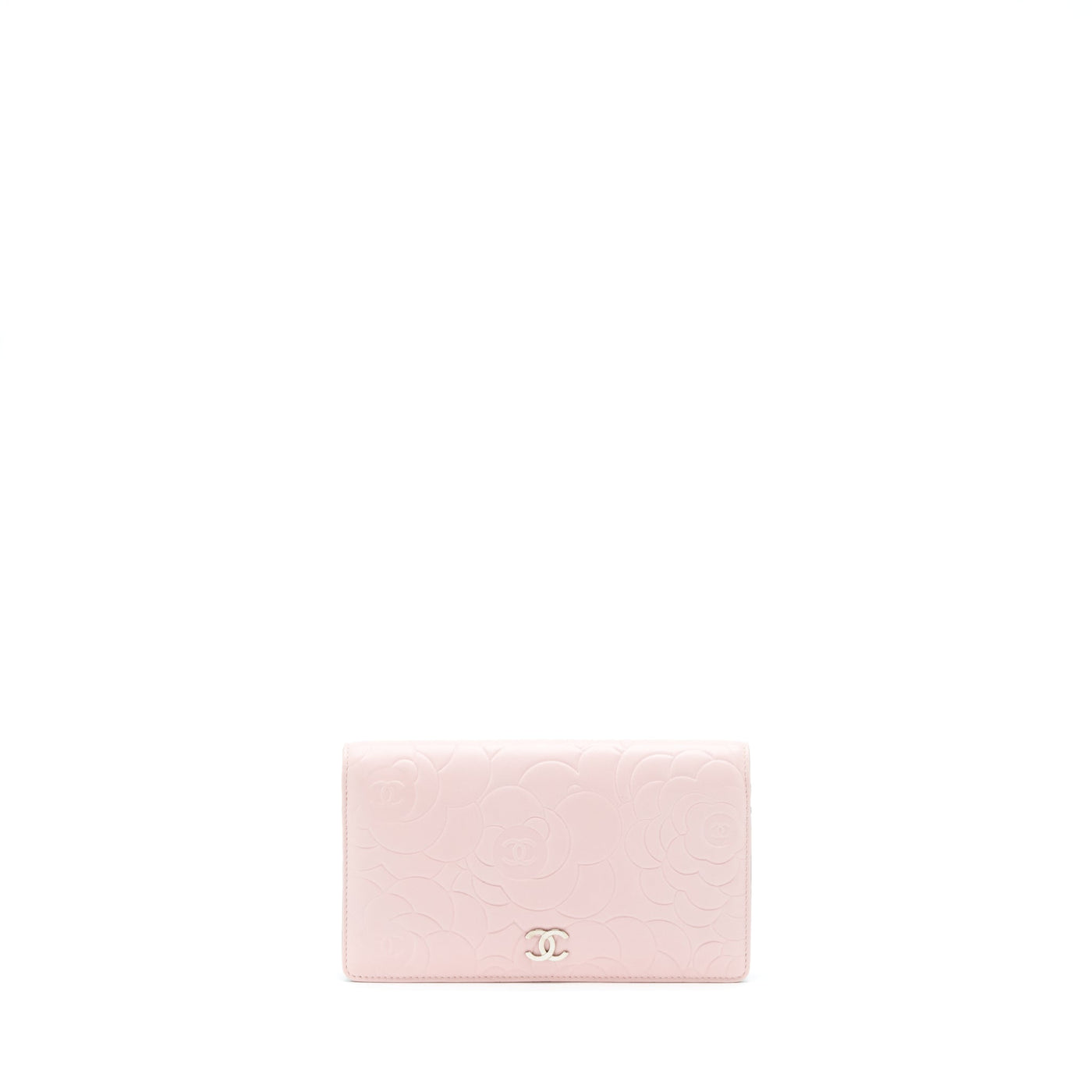 Chanel Camellia Long Wallet Lambskin Light Pink/Dark Brown SHW - Product Image 2