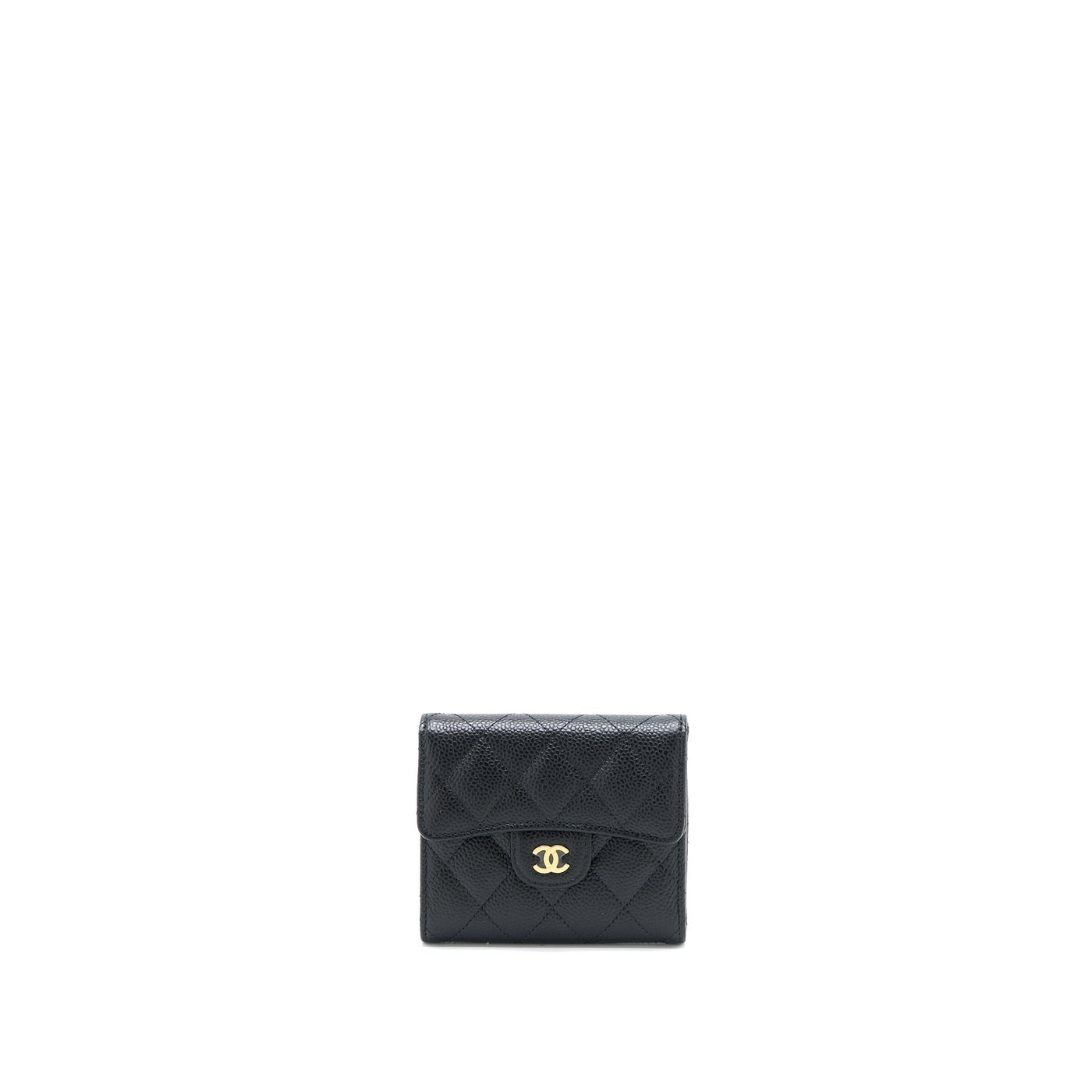 Chanel Classic Compact Wallet Caviar Black LGHW (Microchip) | Studio Nafay