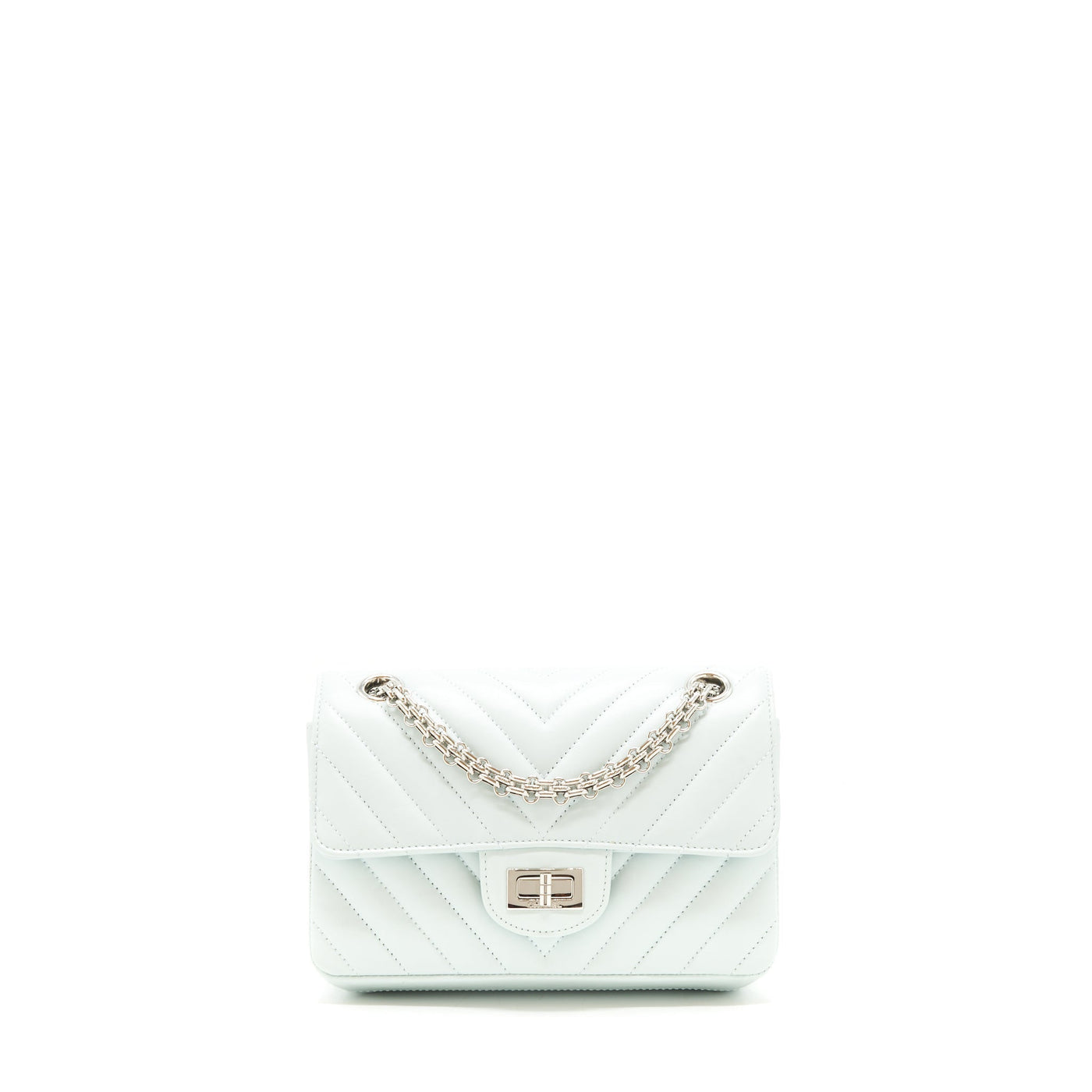 Chanel chevron mini 2.55 Reissue flap Bag Calfskin light blue SHW - Product Image 2
