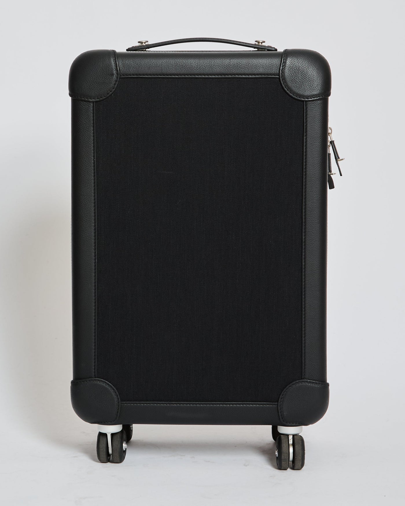 *HOT* Hermes Rolling Mobility Suitcase in Black with Black Clemence Leather Trim and Aluminium Hardware - Product Image 2