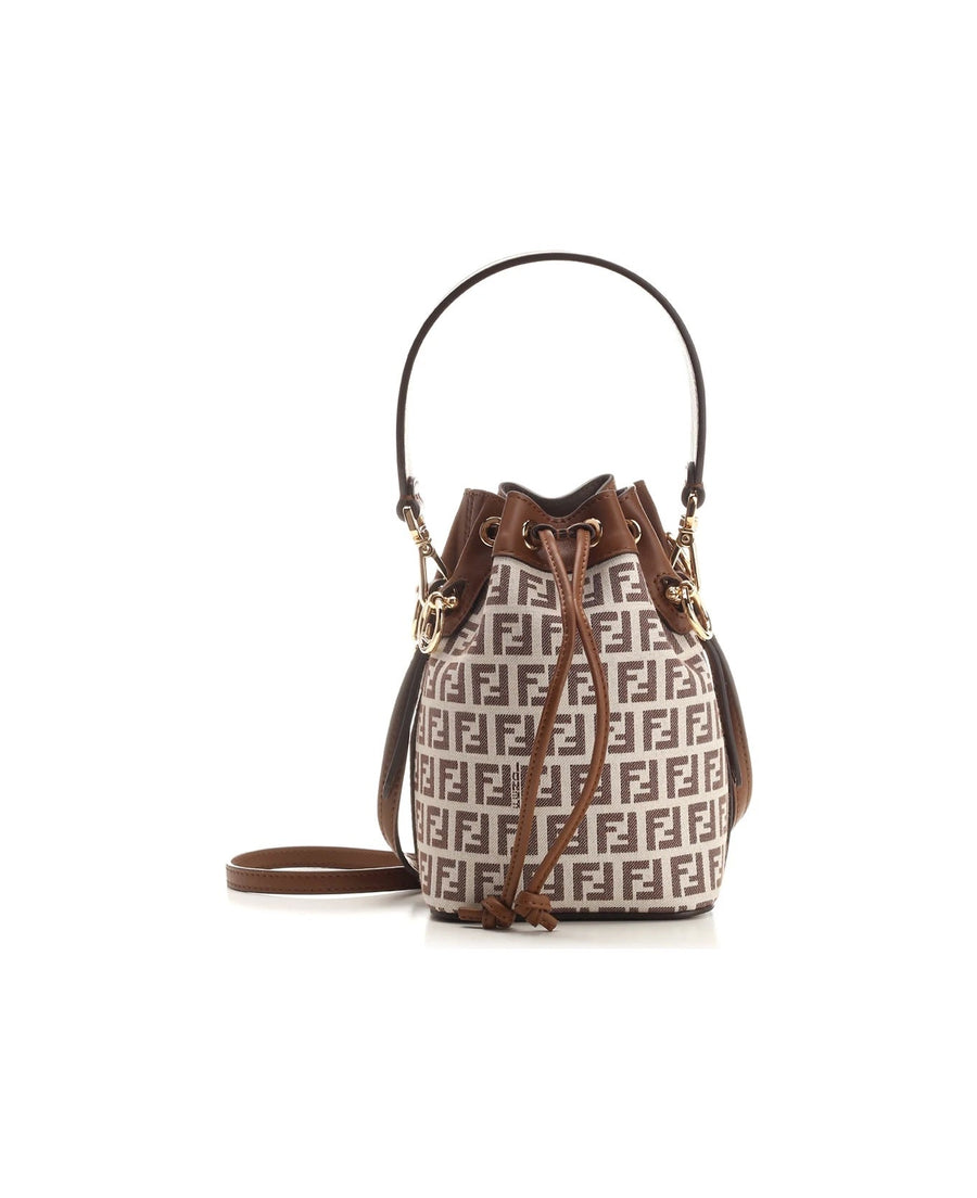 FENDI FF MINI MON TRÉSOR BUCKET BAG WITH SHOULDER STRAP | Studio Nafay