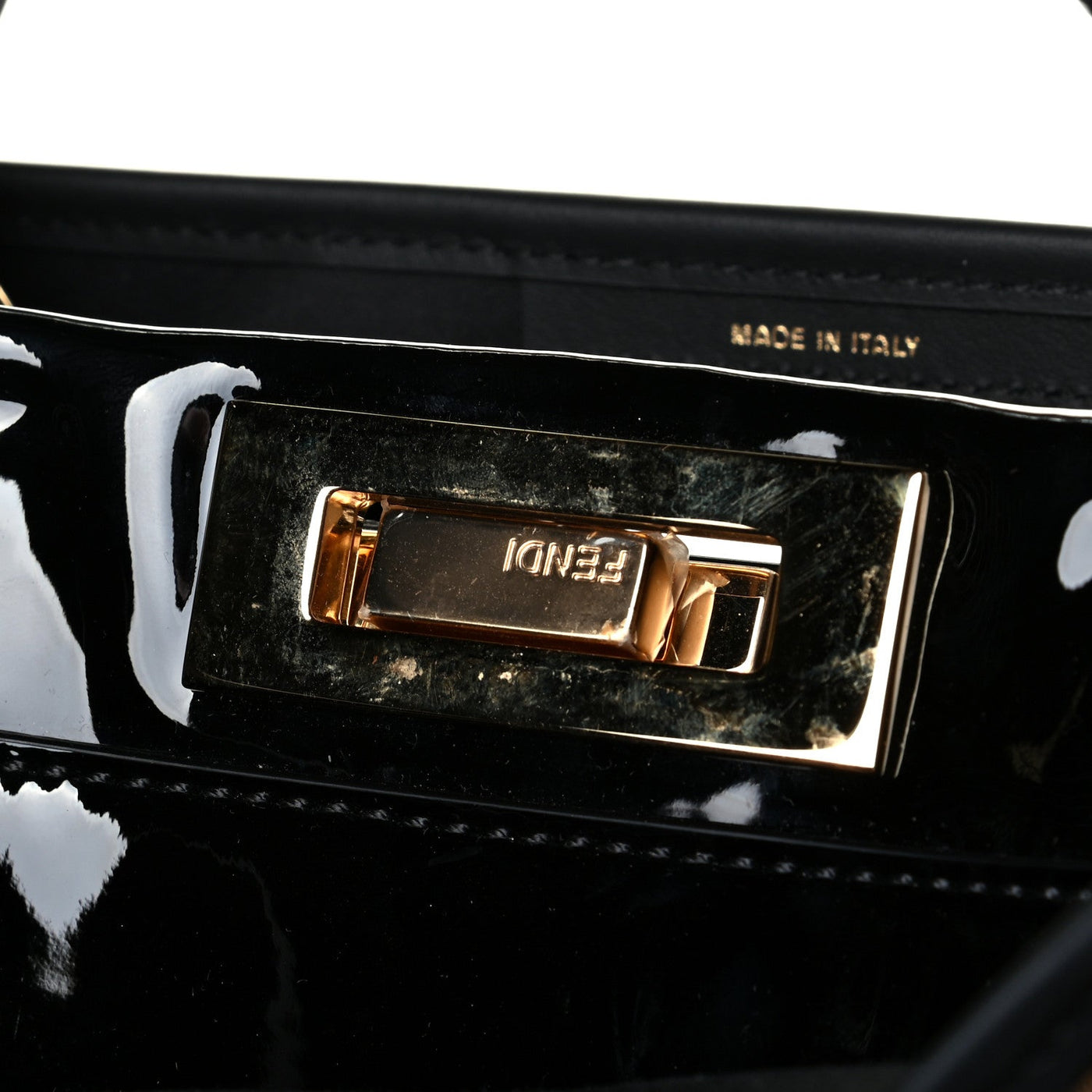 FENDI FF PEEKABOO DEFENDER GLAZED CANVAS & LEATHER MINI SATCHEL - Product Image 3