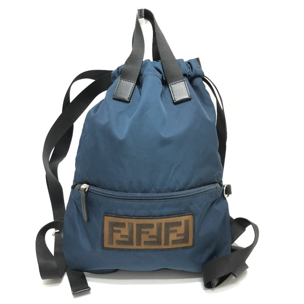 FENDI Backpack Nylon Navy Zucca logo unisex(Unisex) | Studio Nafay