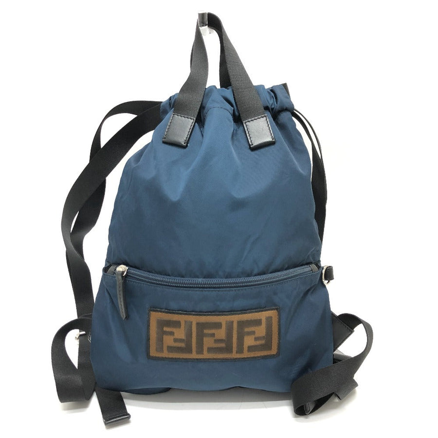 FENDI Backpack Nylon Navy Zucca logo unisex(Unisex) | Studio Nafay