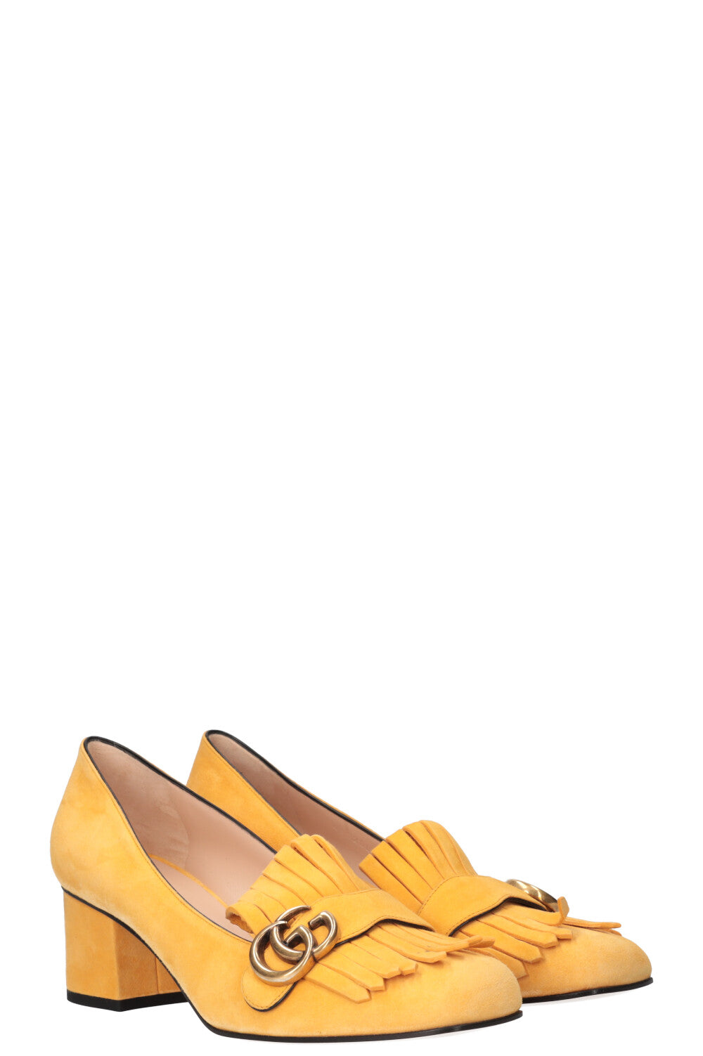 GUCCI Marmont Pumps Yellow Suede | Studio Nafay