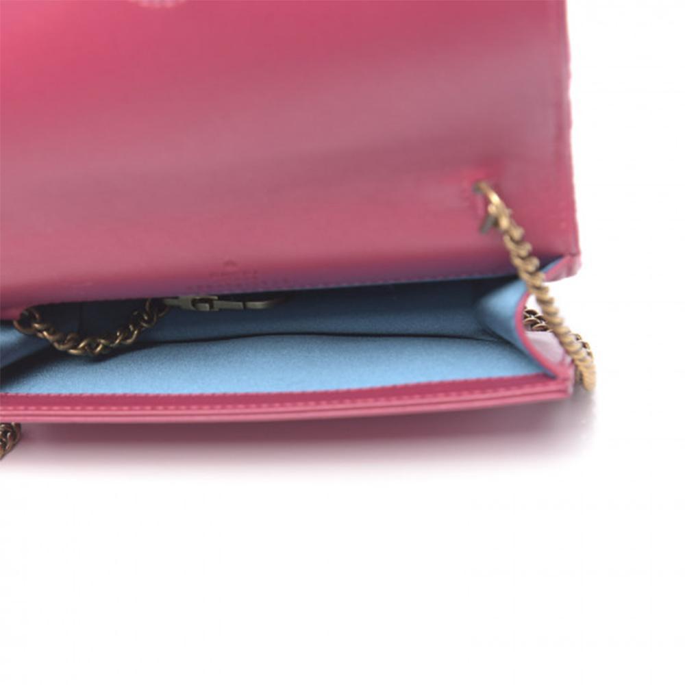 Gucci 488426 2149 Women's Raspberry Pink Velvet Mini Clutch Bag ( ) - Product Image 3