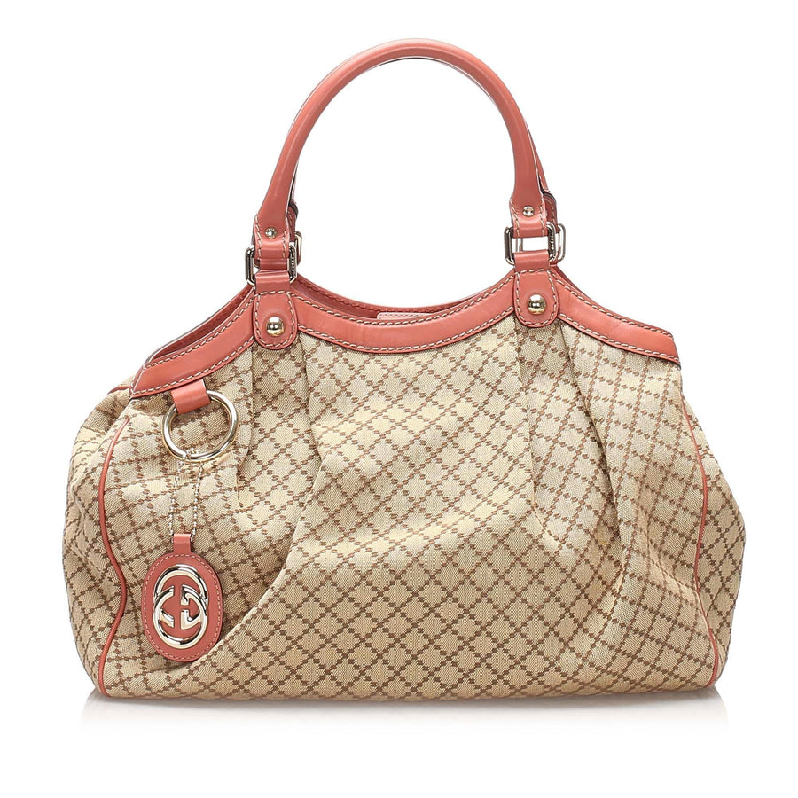 Gucci Diamante Sukey Canvas Tote Bag | Studio Nafay