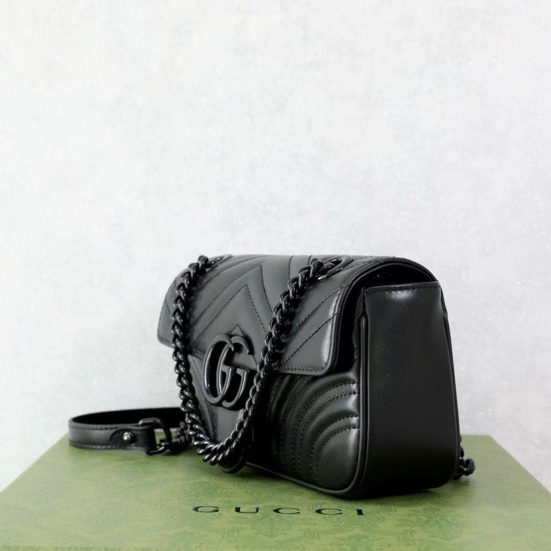 Gucci GG Marmont All Black Bag | Studio Nafay
