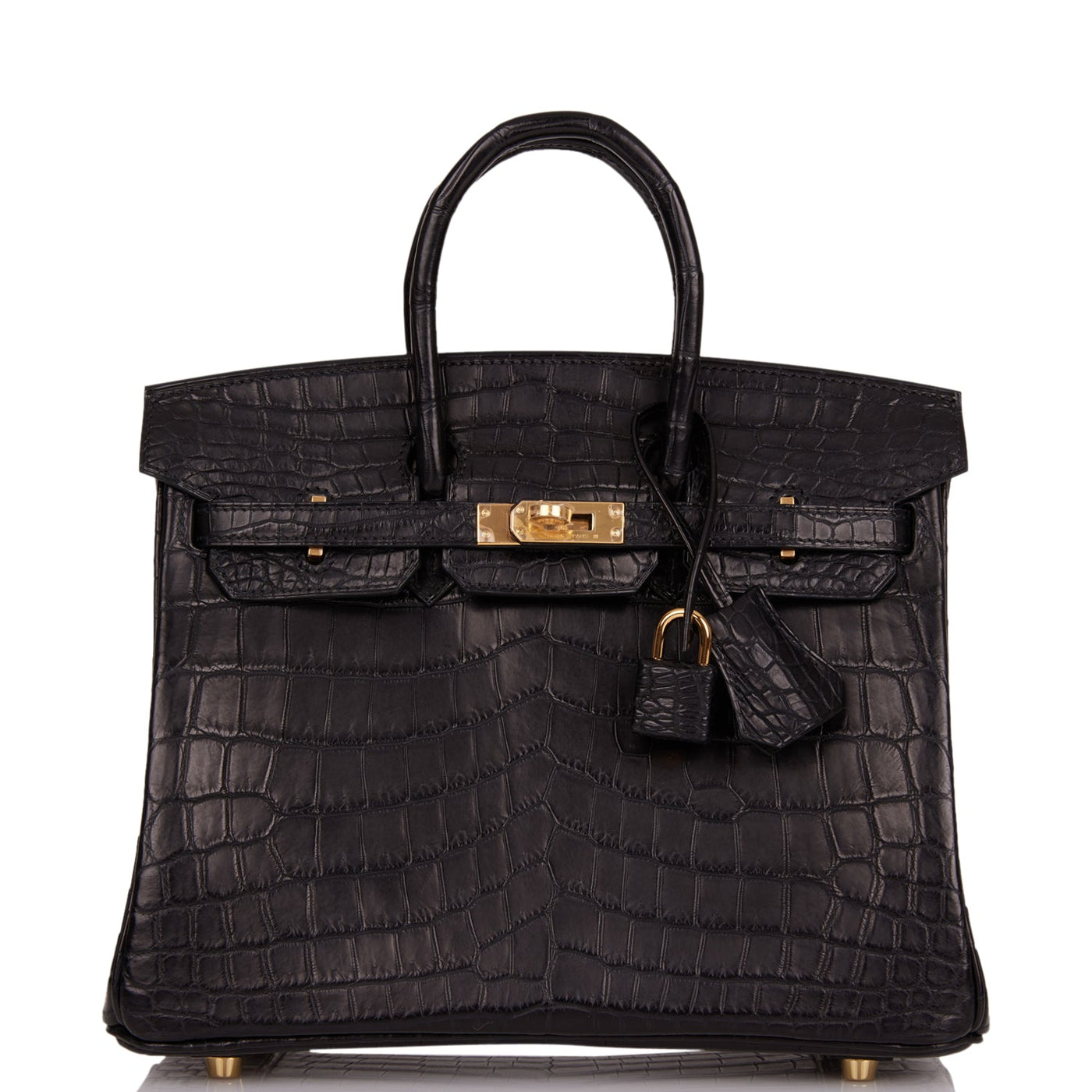 Hermes Birkin 25 Black Matte Niloticus Crocodile Gold Hardware - Product Image 2