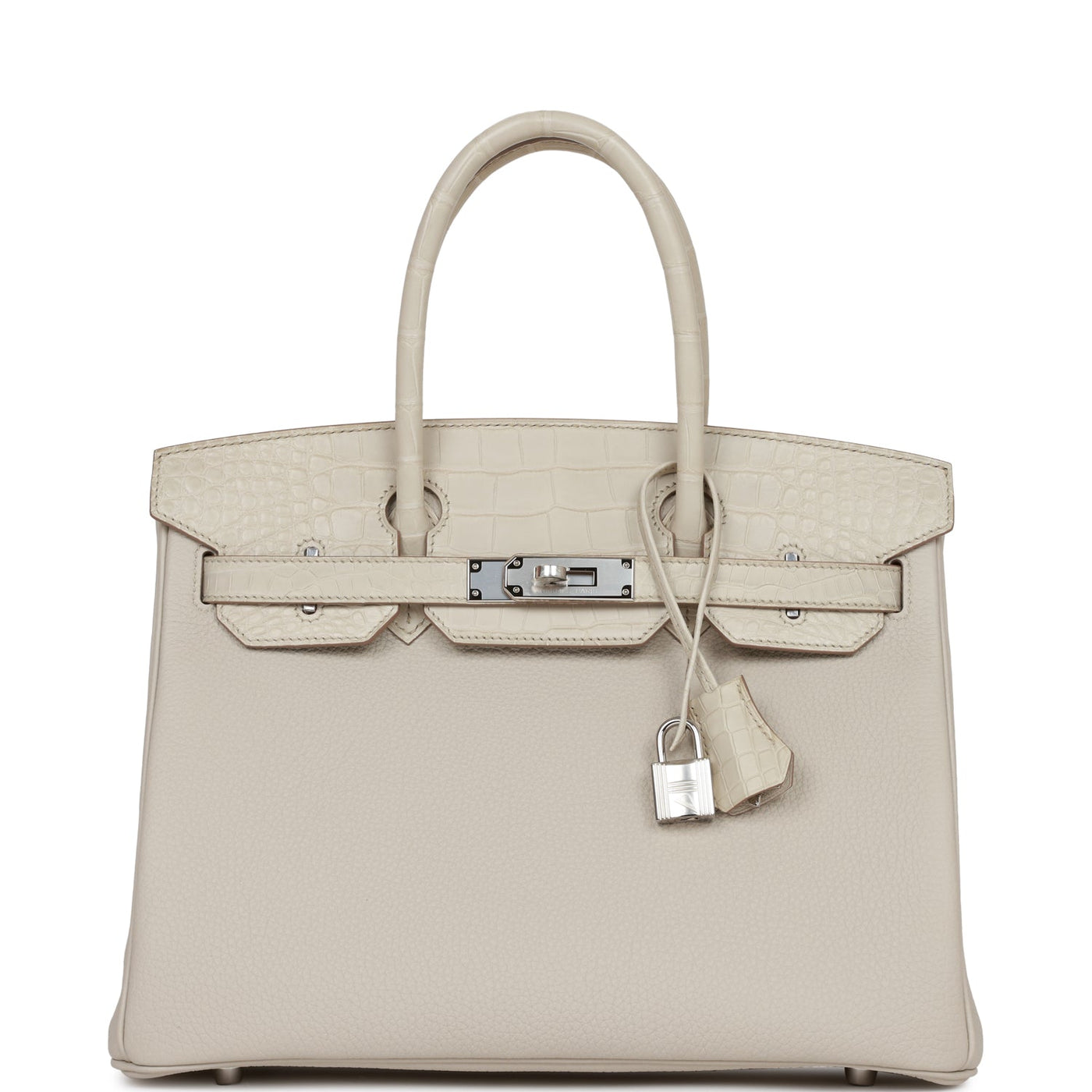 Hermes Birkin 30 Beton Matte Alligator and Togo Touch Palladium Hardware | Studio Nafay