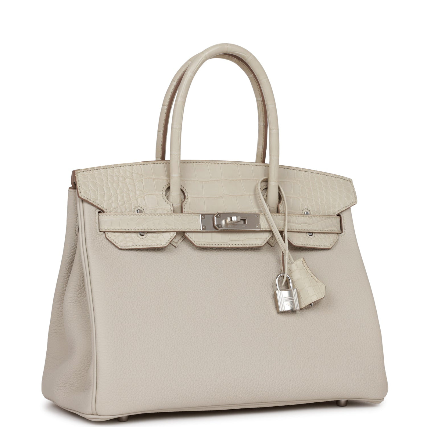 Hermes Birkin 30 Beton Matte Alligator and Togo Touch Palladium Hardware - Product Image 2