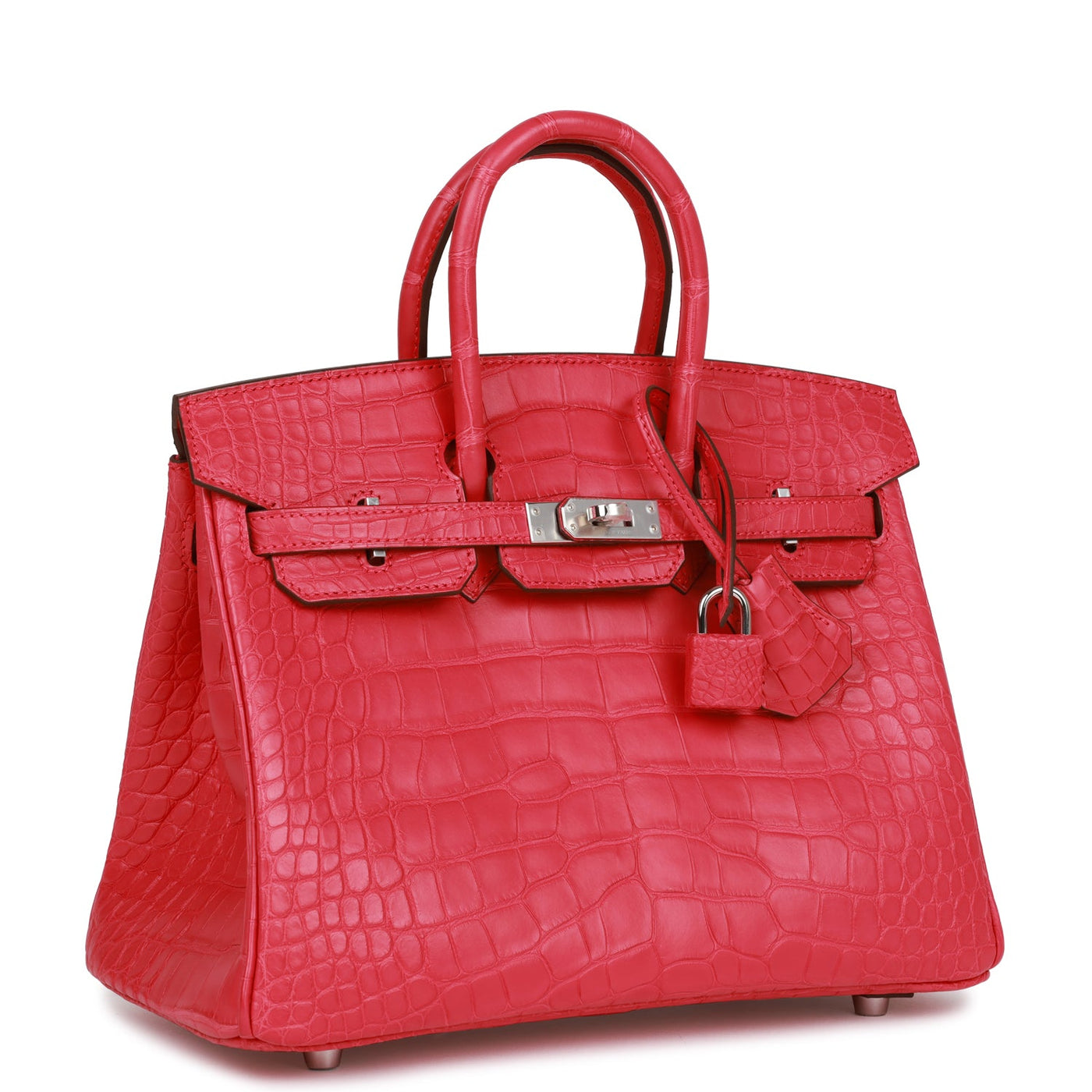 Hermes Birkin 25 Rose Extreme Matte Alligator Palladium Hardware | Studio Nafay