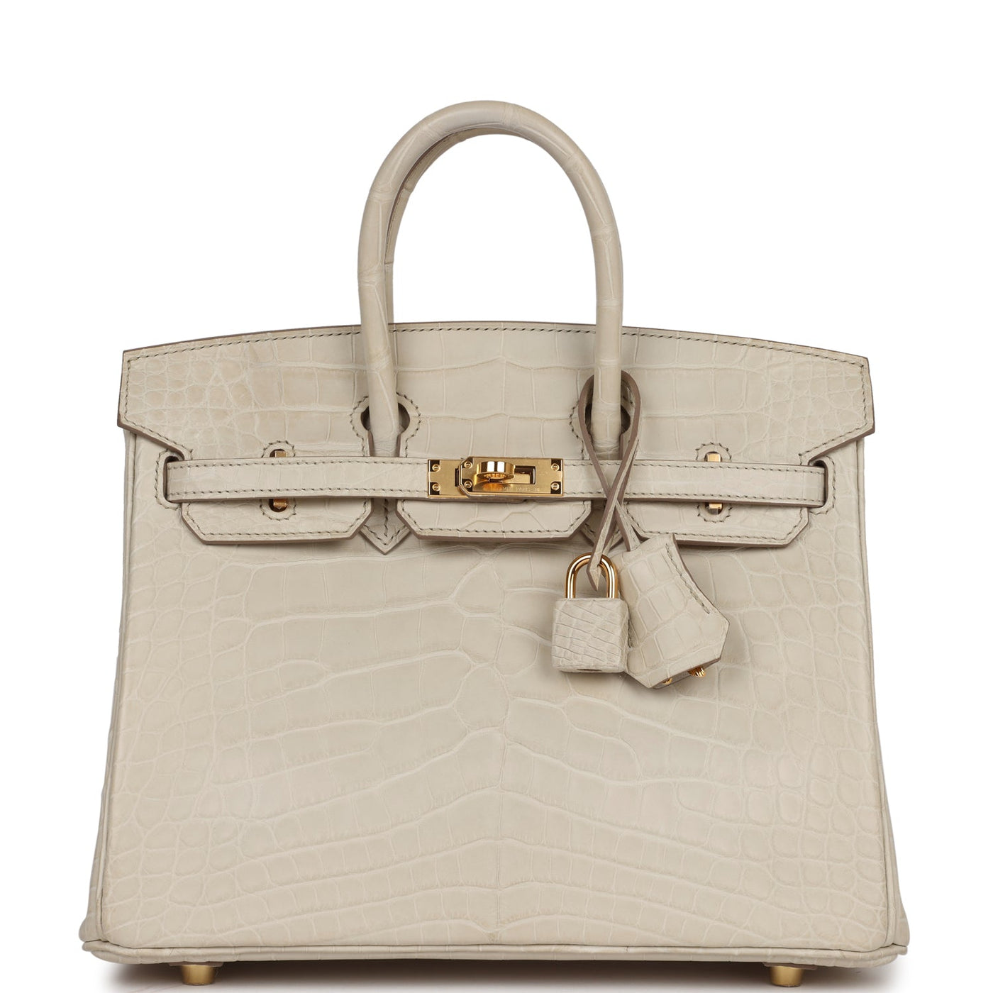 Hermes Birkin 25 Beton Matte Alligator Gold Hardware - Product Image 2