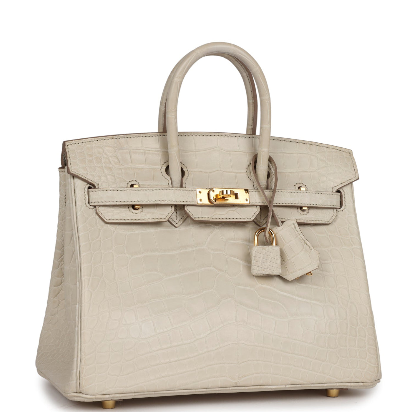 Hermes Birkin 25 Beton Matte Alligator Gold Hardware | Studio Nafay