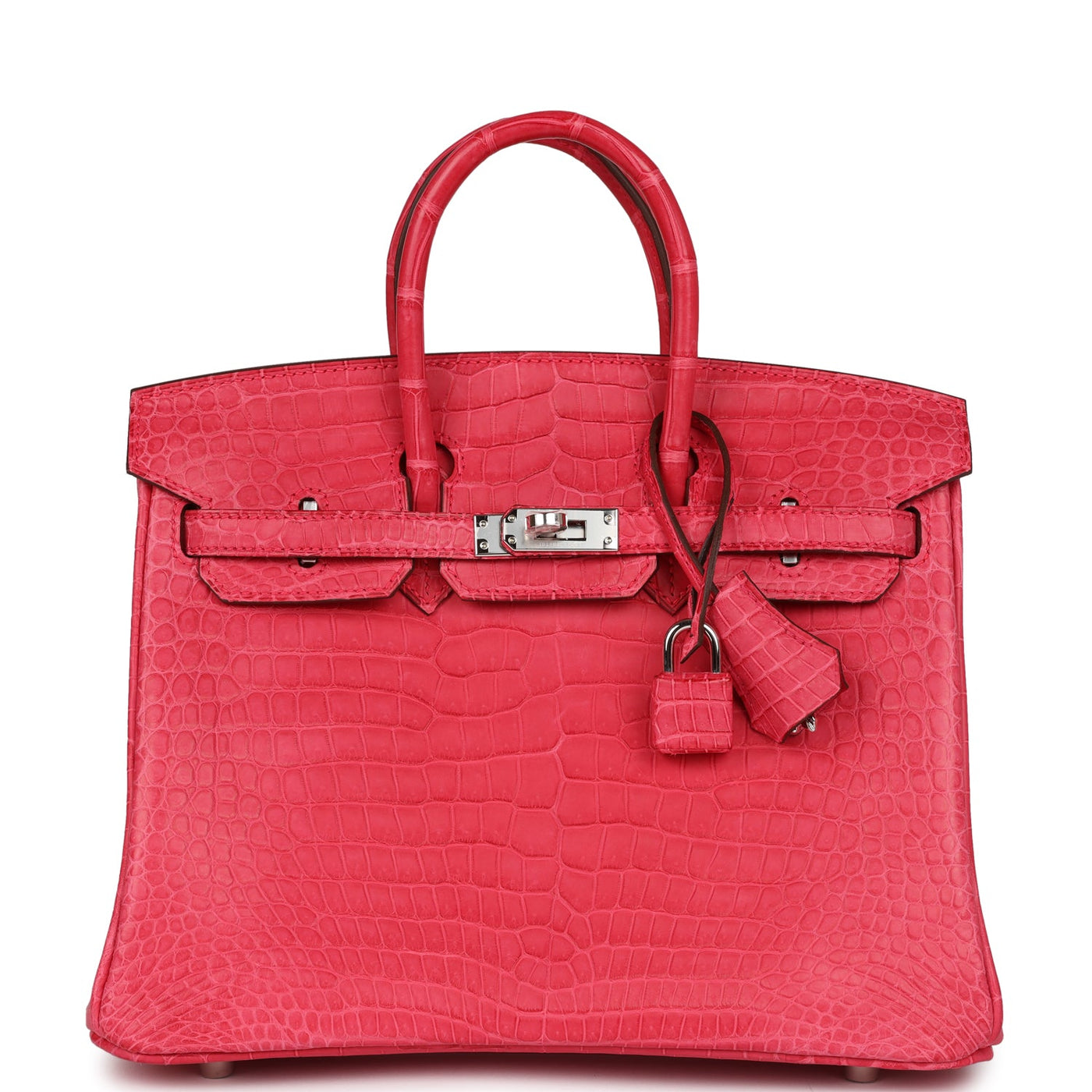 Hermes Birkin 25 Rose Extreme Matte Porosus Crocodile Palladium Hardware - Product Image 2