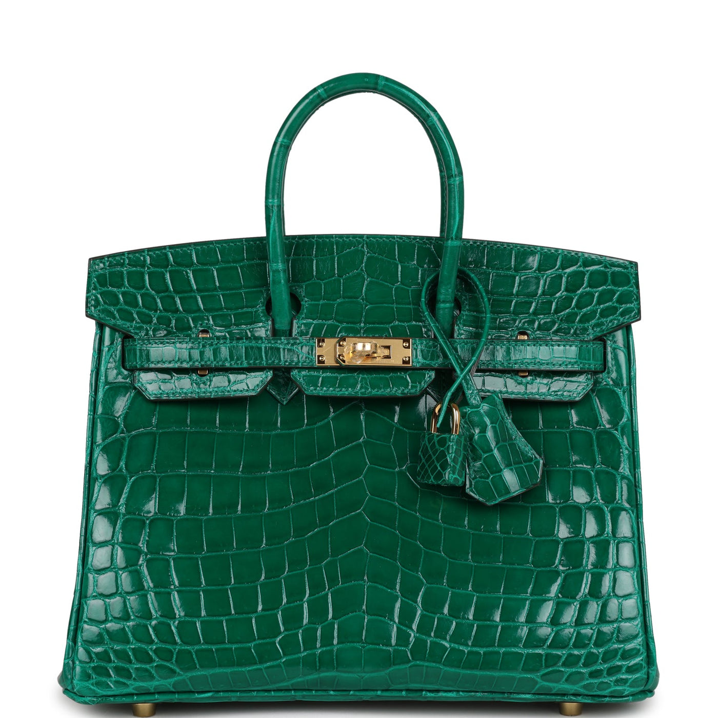 Hermes Birkin 25 Emerald Shiny Niloticus Crocodile Gold Hardware - Product Image 2