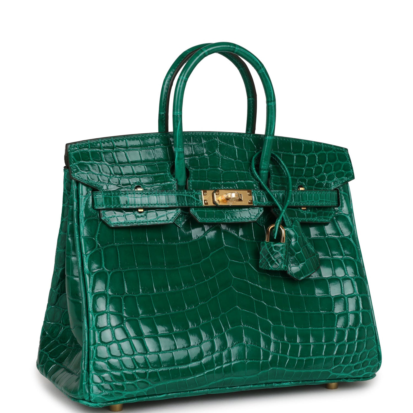 Hermes Birkin 25 Emerald Shiny Niloticus Crocodile Gold Hardware | Studio Nafay