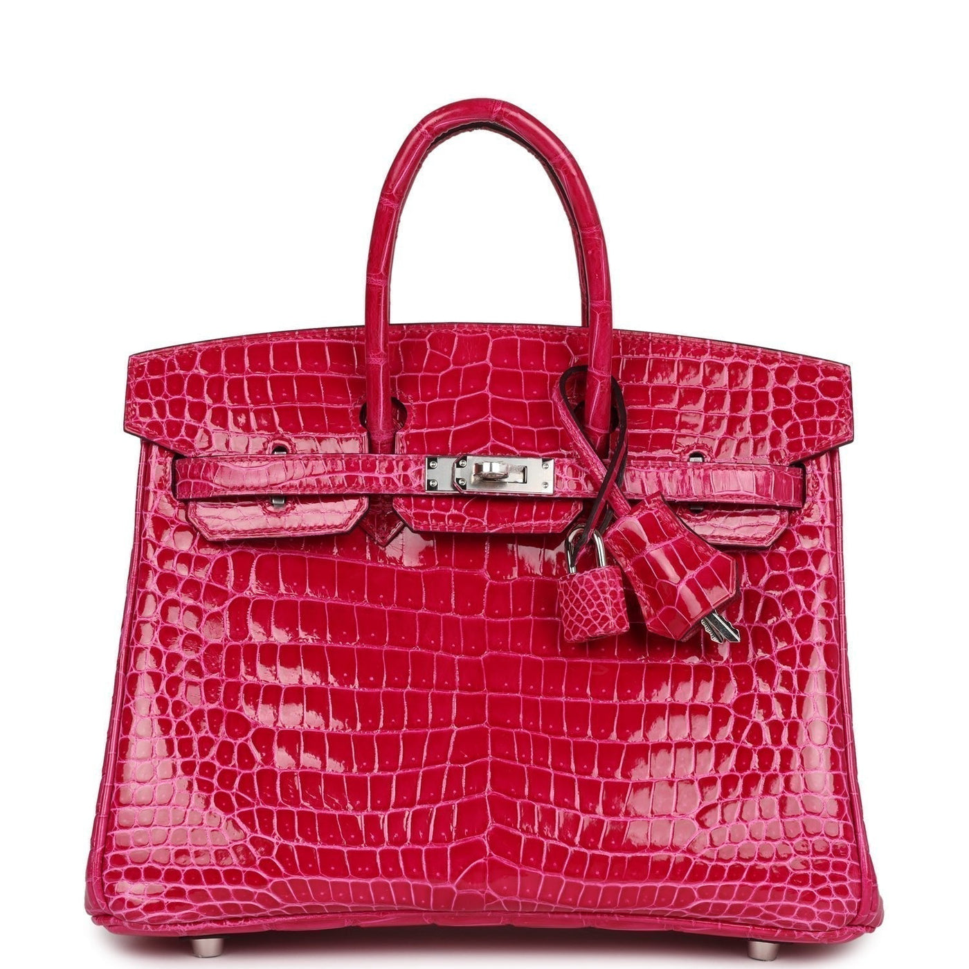Hermes Birkin 25 Rose Mexico Shiny Porosus Crocodile Palladium Hardware - Product Image 2