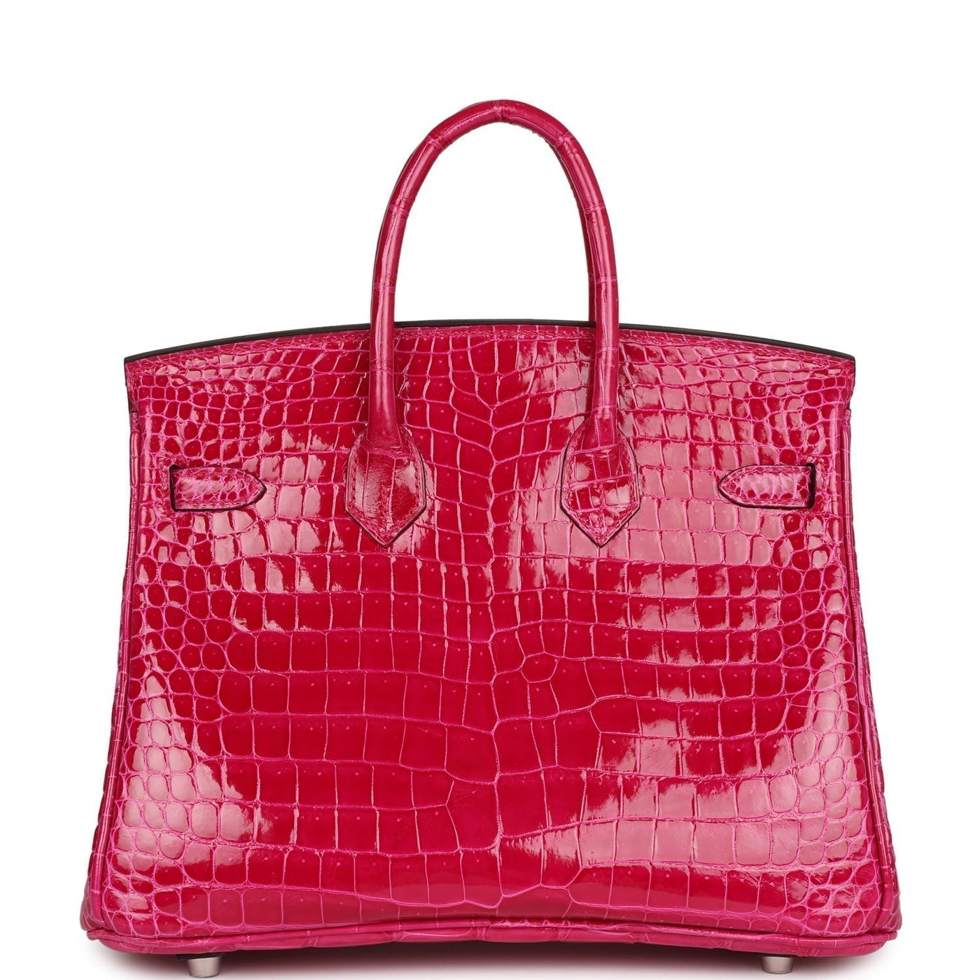 Hermes Birkin 25 Rose Mexico Shiny Porosus Crocodile Palladium Hardware - Product Image 4