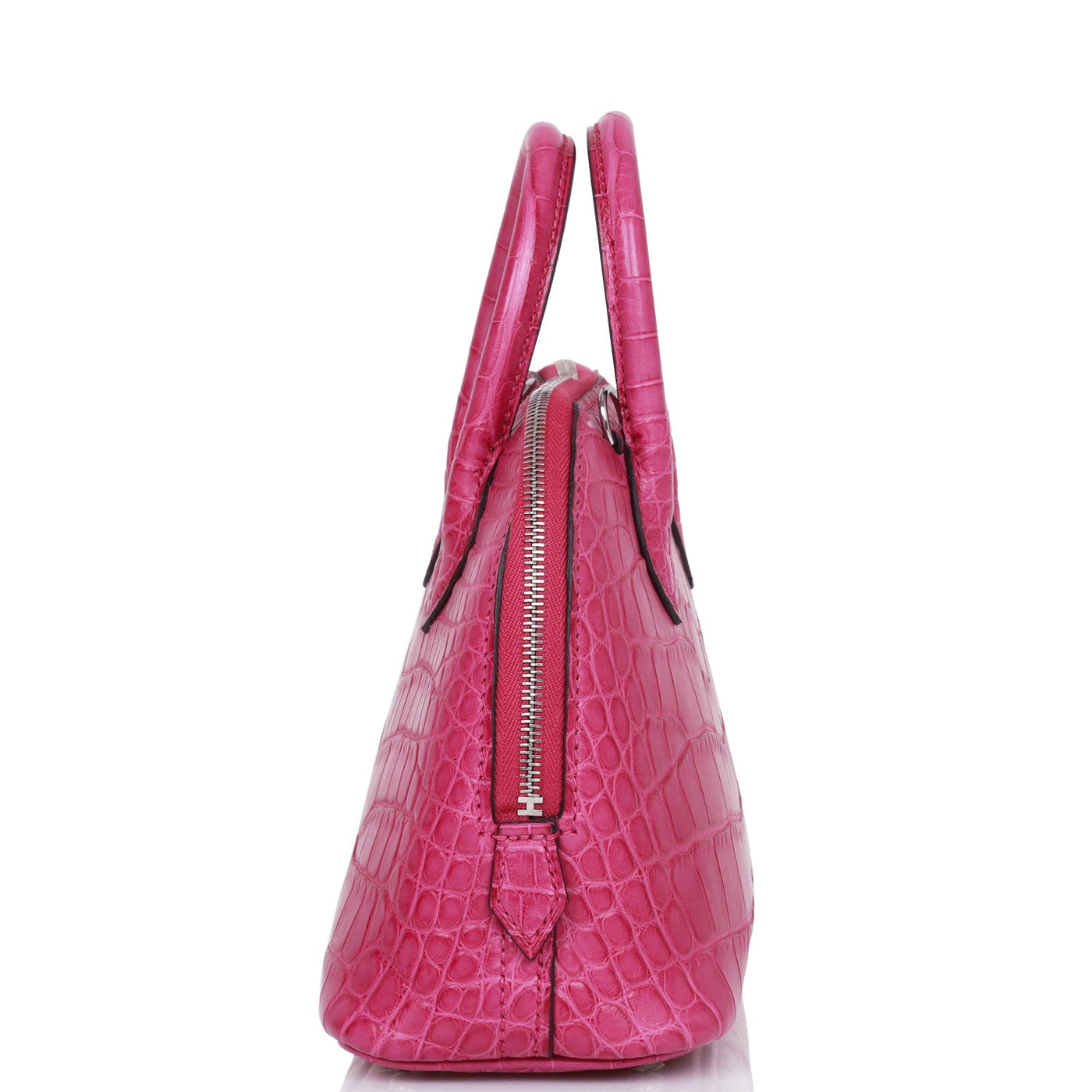 Hermes Bolide Mini Rose Scheherazade Matte Alligator Palladium Hardware - Product Image 3