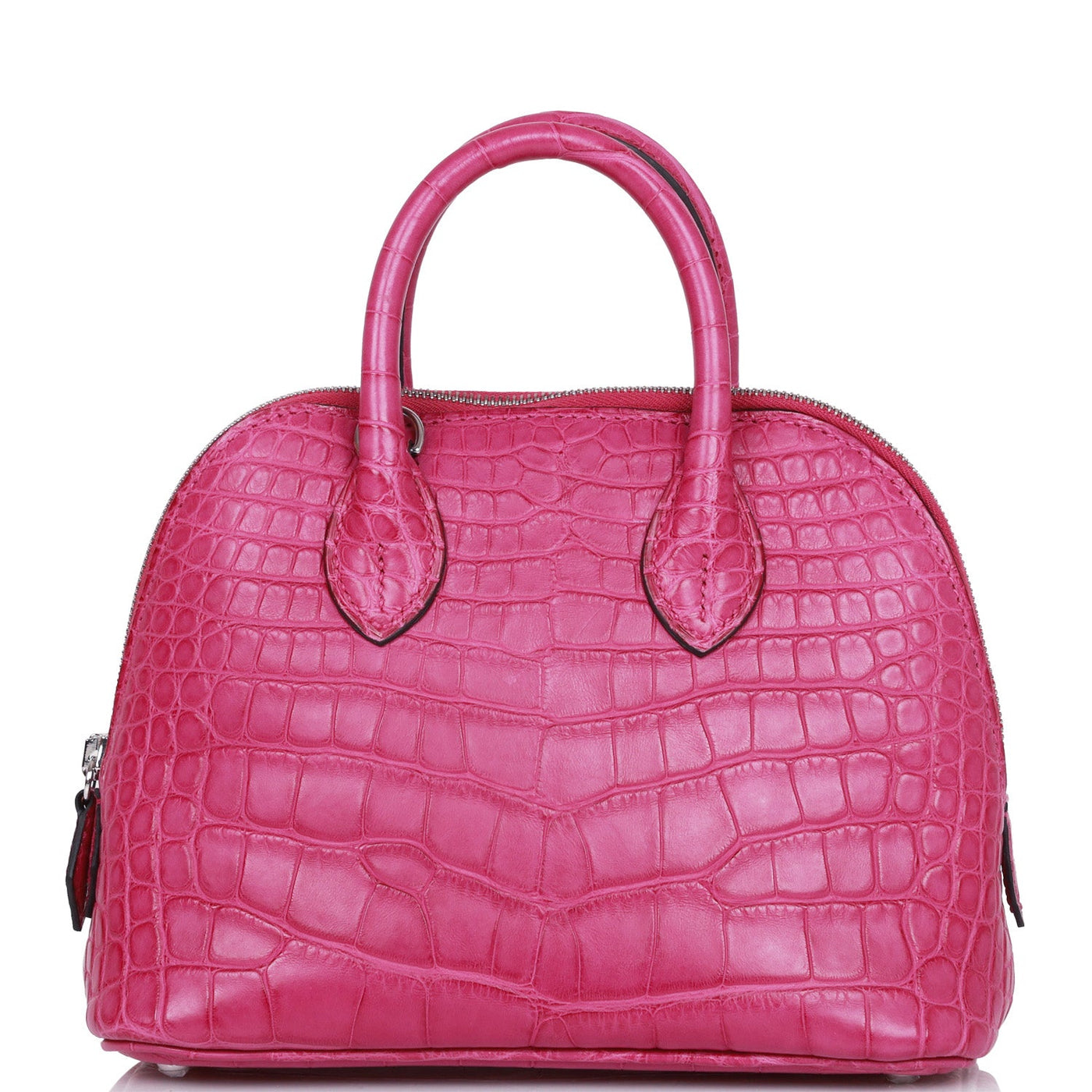 Hermes Bolide Mini Rose Scheherazade Matte Alligator Palladium Hardware - Product Image 4