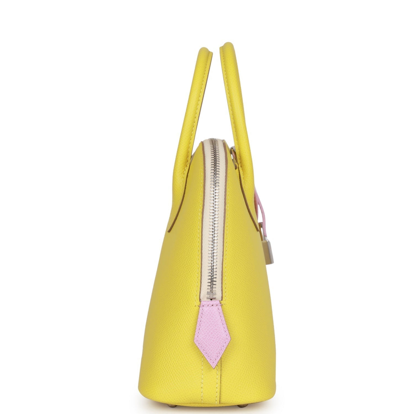 Hermes Bolide 25 Tricolor Lime, Mauve Sylvestre, and Nata Epsom Palladium Hardware - Product Image 3