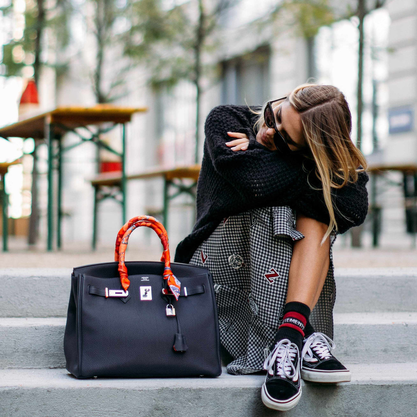 Hermes Birkin 35 Black Togo leather Palladium Hardware -, N Square | Studio Nafay