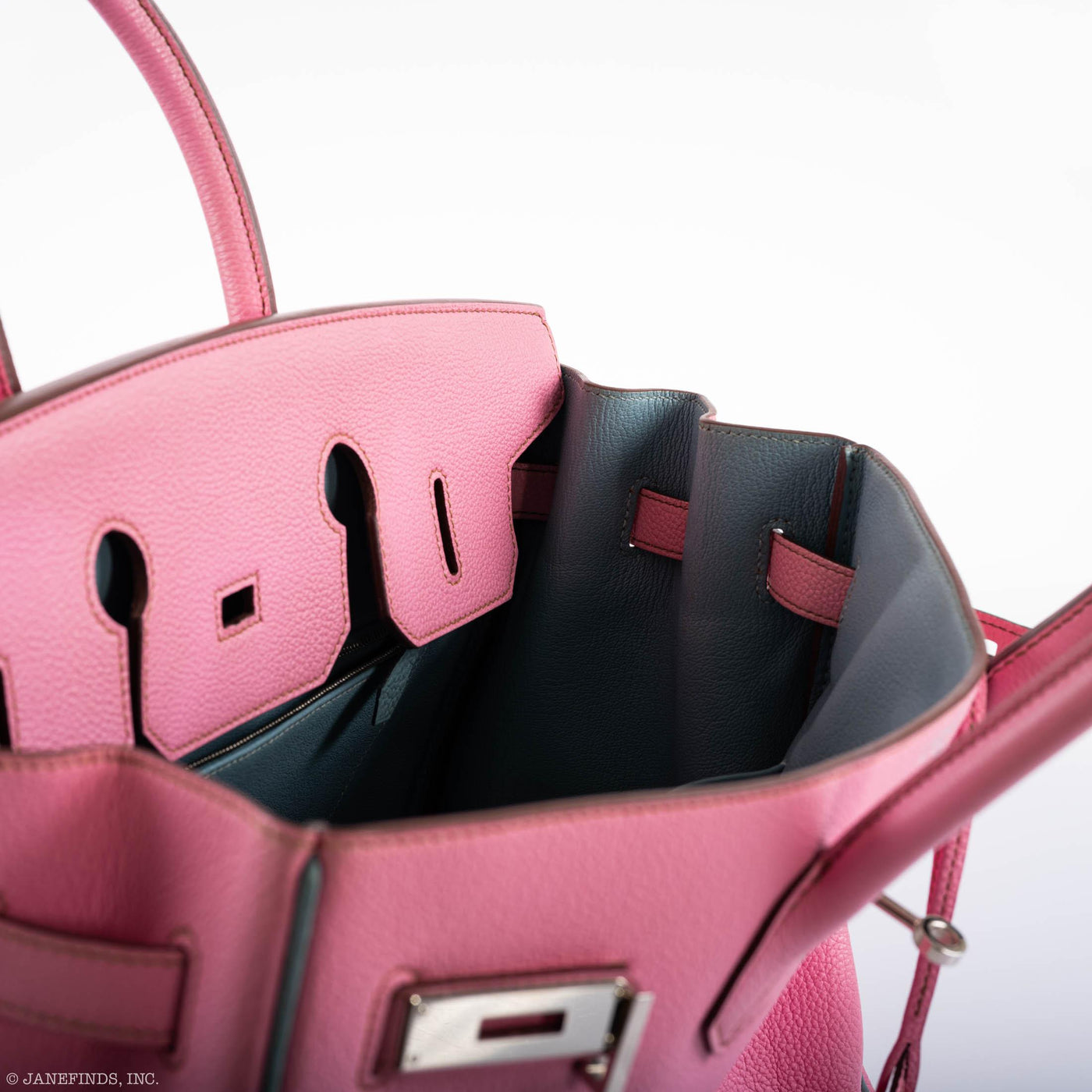 Hermes Birkin 35 HSS 5P Bubblegum Pink & Celeste Togo Palladium Hardware -, Square O - Product Image 3