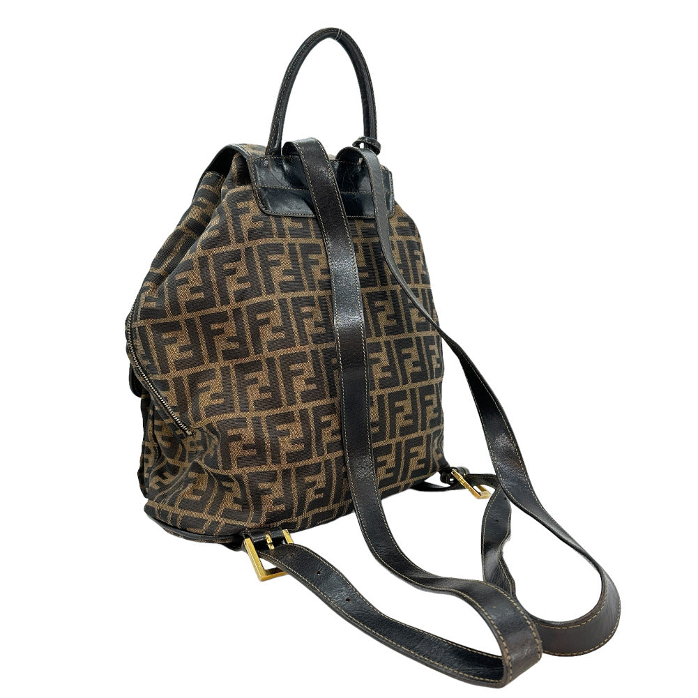 FENDI Backpack canvas canvas Khaki black Zucca Women - Product Image 3