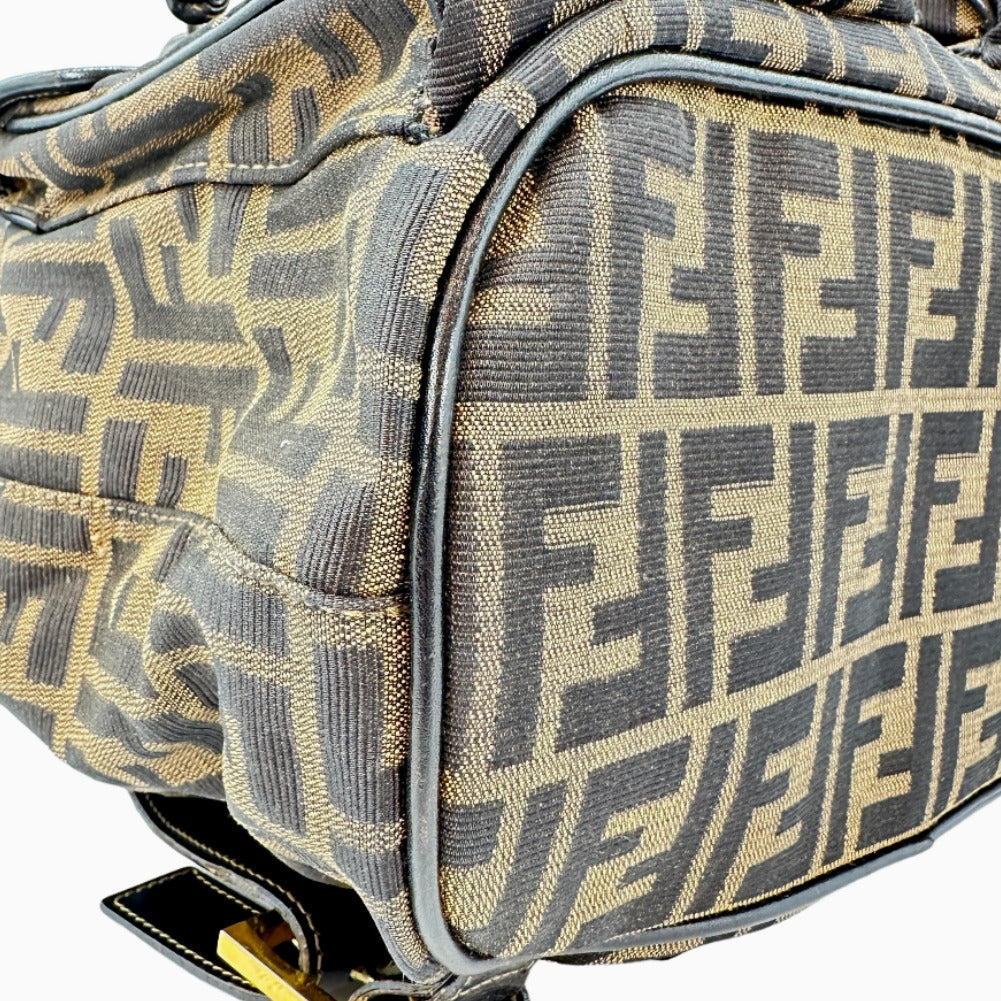 FENDI Backpack canvas canvas Khaki black Zucca Women - Product Image 4