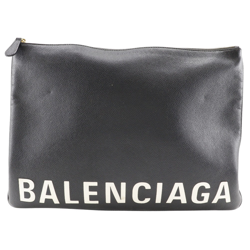 Balenciaga Leather Logo Clutch Bag | Studio Nafay