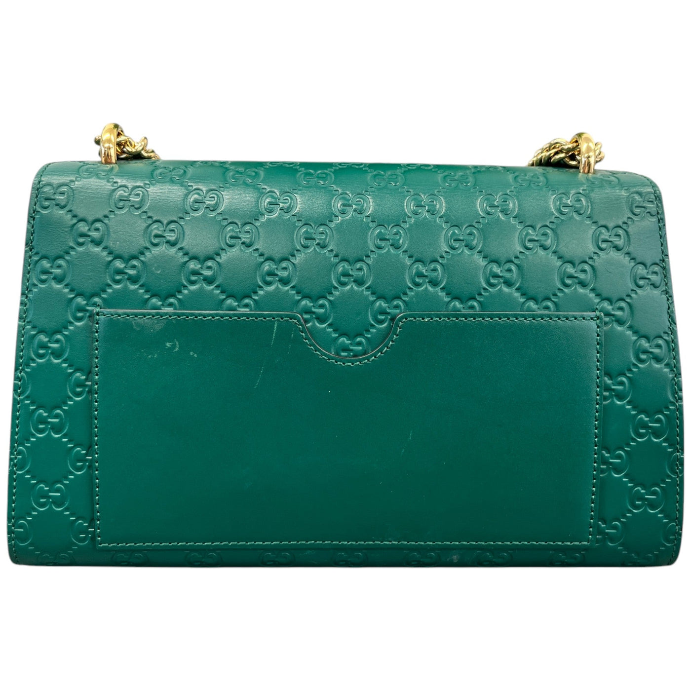 Women's Guccissima Large Padlock Handbag Green - Product Image 3