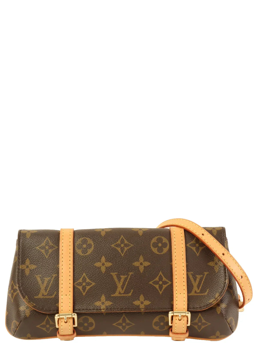 LOUIS VUITTON Made Canvas Monogram Pochette Marelle Brown in Brown
