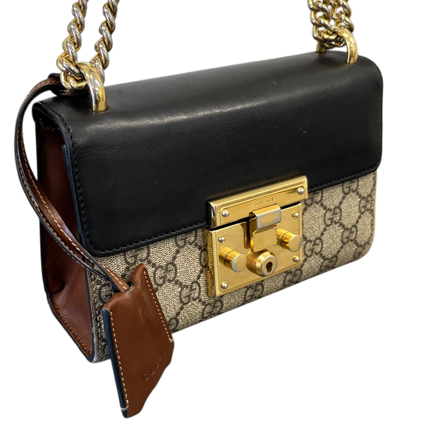 Women's Small Padlock Bag Beige - Product Image 4