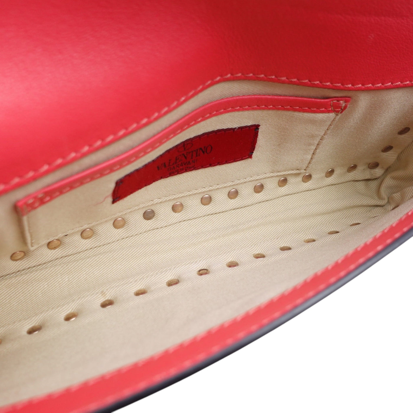 Pink Rockstud Bracelet Clutch Leather Long