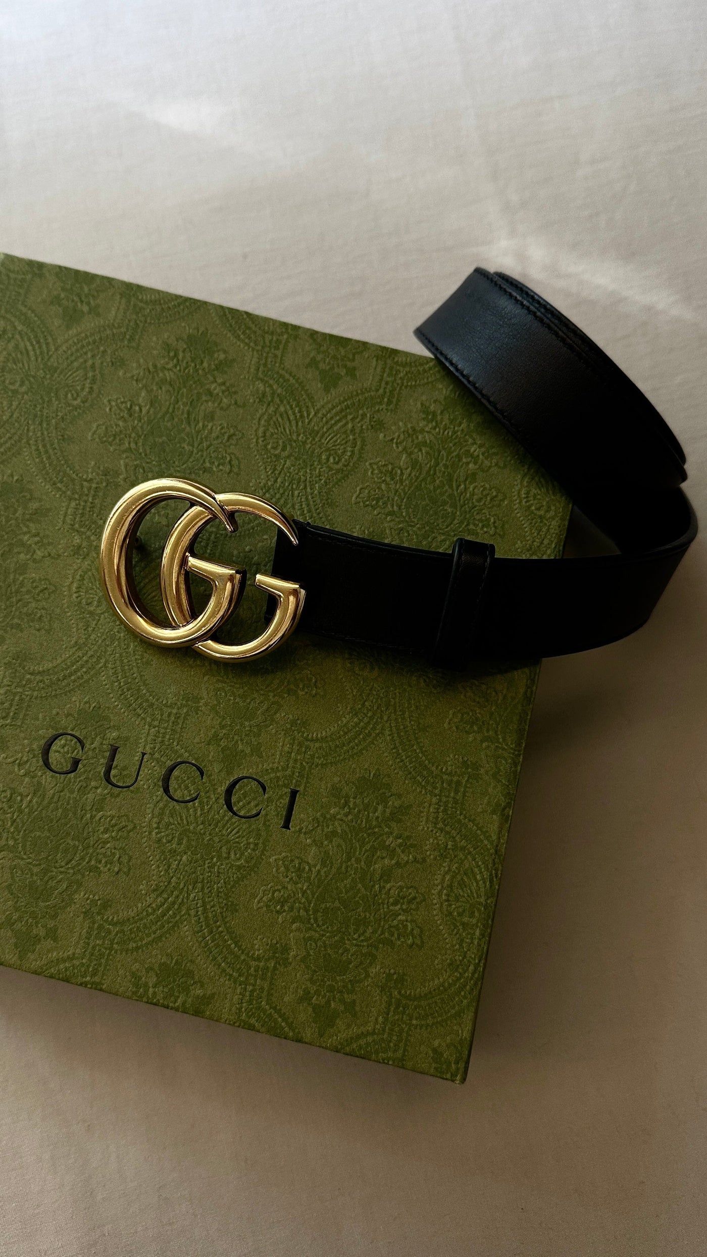 GUCCI Marmont GG Belt Leather Black | Studio Nafay