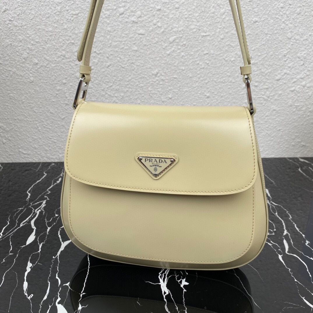 CLEO 24 BEIGE BRUSHED LEATHER SHOULDER BAG - Product Image 9