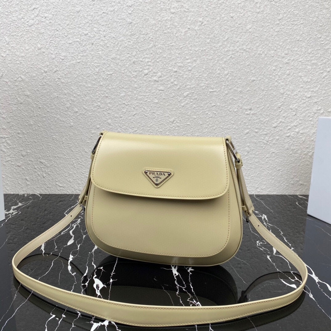 CLEO 24 BEIGE BRUSHED LEATHER SHOULDER BAG - Product Image 2