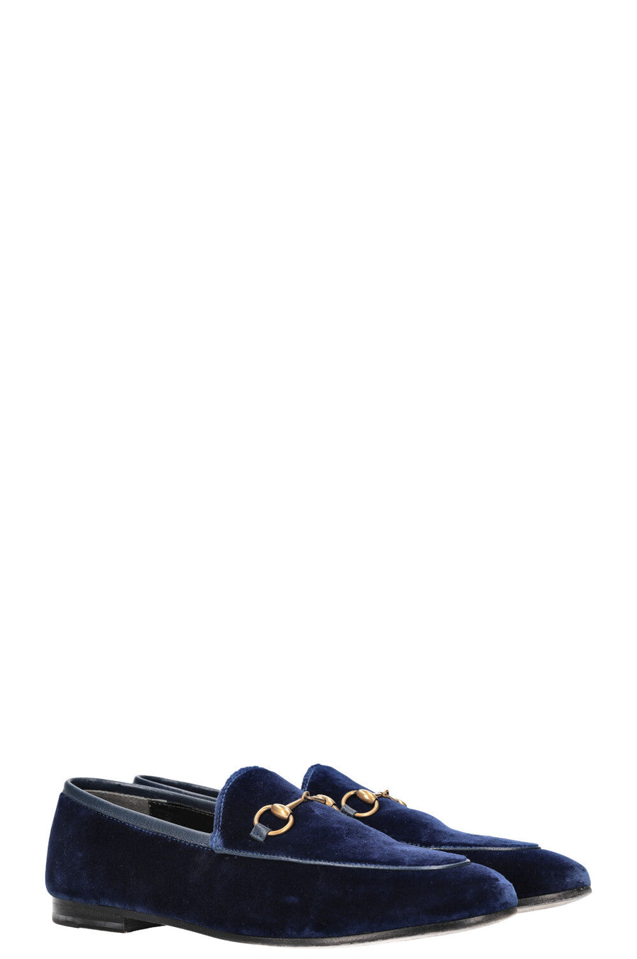 GUCCI Jordaan Flats Velvet Blue | Studio Nafay