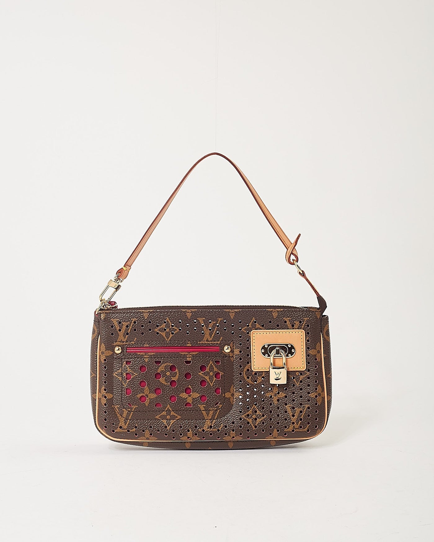 Louis Vuitton Fuchsia Monogram Perforated Pochette Accessories Bag | Studio Nafay