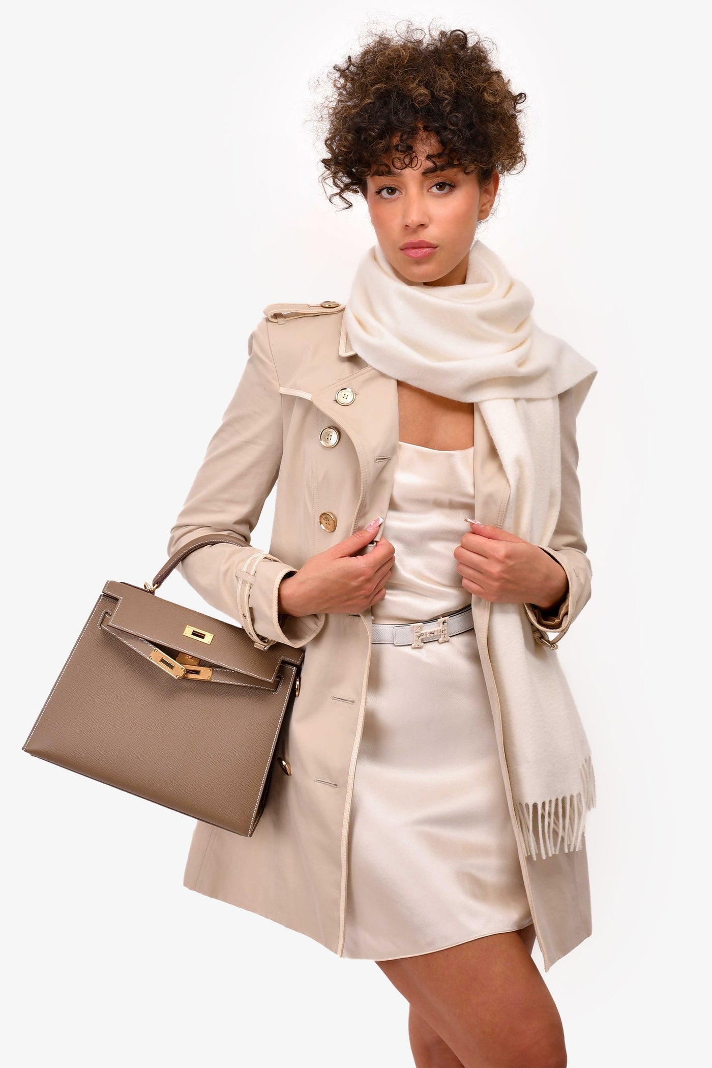Hermès Etoupe Epsom Leather Kelly 28 | Studio Nafay
