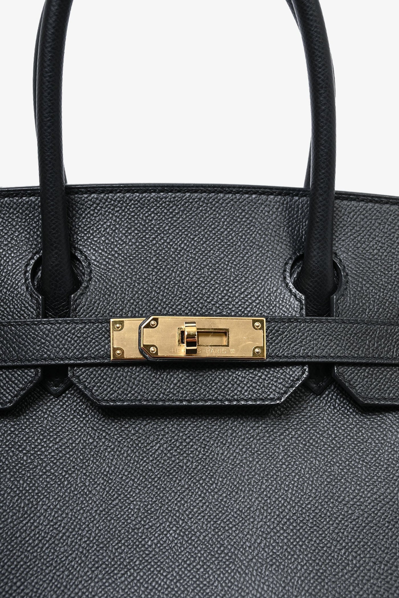 Hermès Black Epsom Leather Retourne Birkin 30 GHW | Studio Nafay