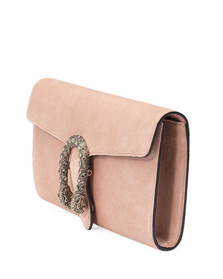 Gucci Dionysus Suede Clutch Bag in Pink - Product Image 2