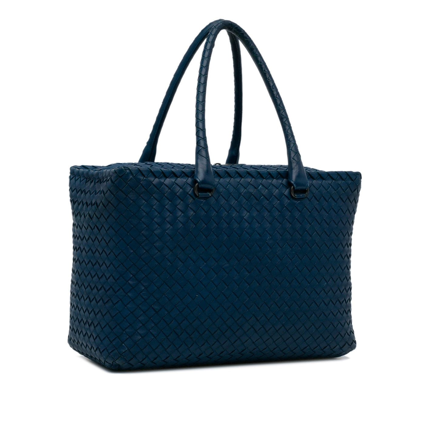 Blue Bottega Veneta Intrecciato Tote Bag | Studio Nafay