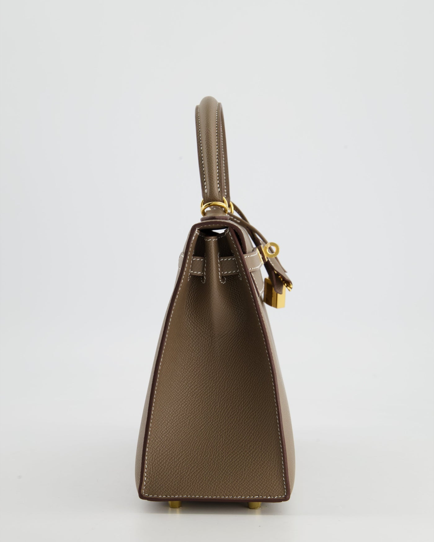 Hermes Kelly 25 Sellier Bag in Etoupe Epsom Leather and Gold Hardware - Product Image 5