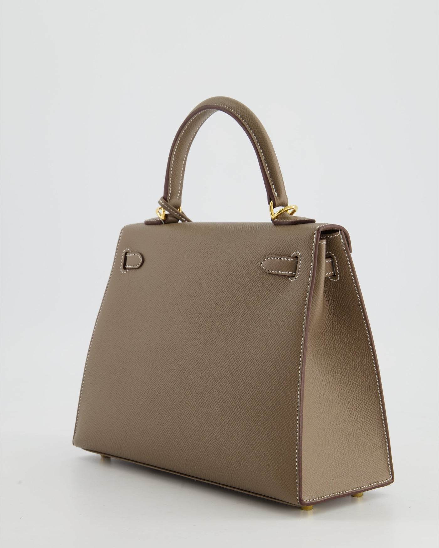 Hermes Kelly 25 Sellier Bag in Etoupe Epsom Leather and Gold Hardware - Product Image 6